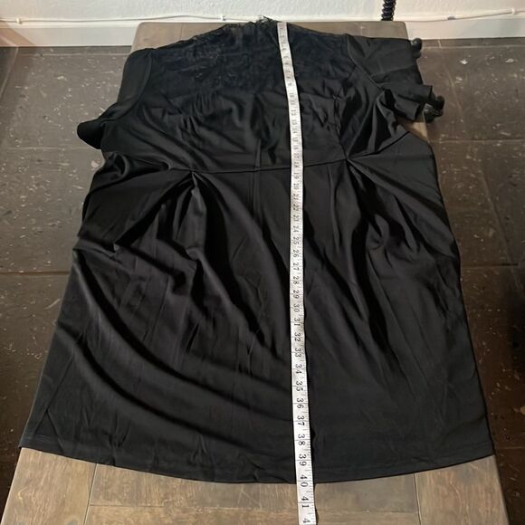 NWT Scarlet Darkness  Gothic Flutter Sleeve Lace Neck A-Line Dress Sz-24W - Picture 13 of 15